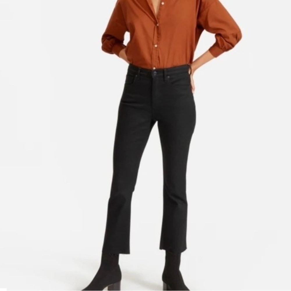 Everlane Black High Rise Kick Crop Jeans - 26
